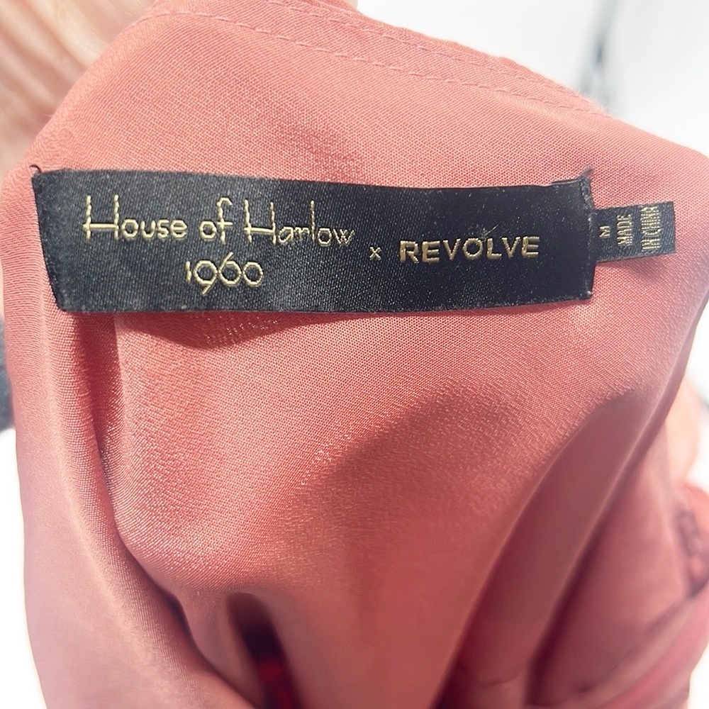 Revolve x House of Harlow 1960 Lillia Rose One Shoulder Tiered Mini Dress Medium - Picture 4 of 16